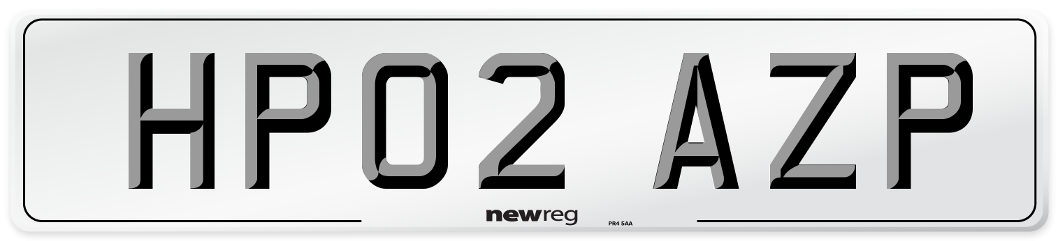 HP02 AZP Number Plate from New Reg